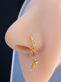 Flower Triangular Heart Butterfly Nose Nail