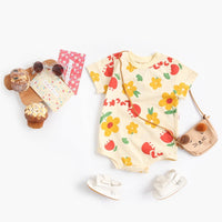 Summer Cartoon Animal Baby Onesie Short Sleeve