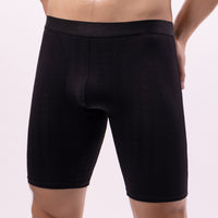 Summer Anti-wear Leg Ice Silk Men's Breathable Running Plus Size Lengthened Thin Mesh Boxer Shorts