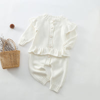 Infant Long Romper Pure Cotton Woolen Bodysuit