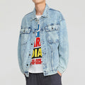 Fashion American Vintage Denim Jacket Men