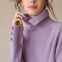 Womens Fashionable Casual Turtleneck Pullover Sweater