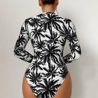 Print Diving Suit Beach Sexy Swimsuit Bikini Foreign Trade One Piece Swimsuit