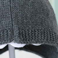 Hand-embroidered Knitted Windproof Earflap Hat