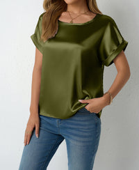 New Springsummer Womens Loose-fitting Cropped T-shirt