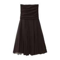 Summer Translucent Pleated Skirt