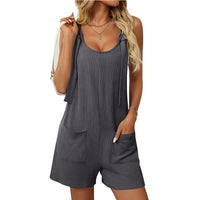 Casual Fashionable Knitted Jumpsuit With Straps For Women