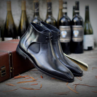 Men's High Top Carved Martin Boots
