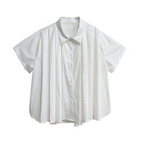 Loose Short-sleeved Lapel Shirt Women's Summer New Simple Top