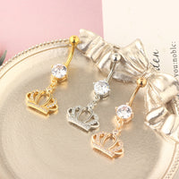 European And American Simple Crown Belly Button Button Amazon Belly Button Nail