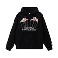 Two-hand Handle Letter Printing Velvet Padded Hooded Sweatshirt