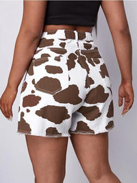 Women's Color Block Denim Shorts