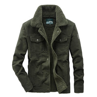 Men's Plus Size Cotton Multi-pocket Thermal Jacket