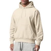 European And American Men's Sports Solid Color Fleece Sweater Hoodie