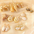 Vacation-style Earrings For Women Natural Seashells Summer Beach Look