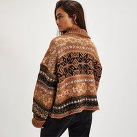 Long Sleeve Loose And Lazy Style Single-breasted Sweater