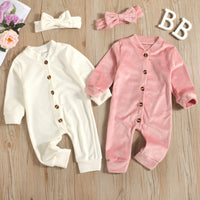 Baby Plush Infant Spring And Autumn Boneless Romper