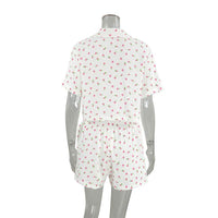 Thin Cotton Printed Comfortable Loose Breathable Short-sleeved Shorts Summer Pajamas Home Wear For Women