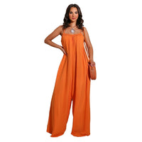 Solid Color Casual Sling Women's Jumpsuit