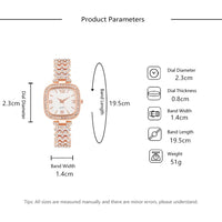 Women's Diamond Watch Bracelet Two-piece Set