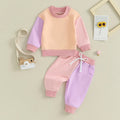 Multicolor Hoodie Long Sleeve Korean Style Leisure Suit