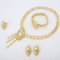 Dazzling Starry Night Cheetah Gemstone Necklace