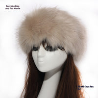 Elastic Faux Fur Fox Fur Headband For Women