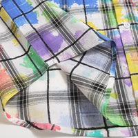 Tie Dye Short Sleeve Plaid Shirt Men