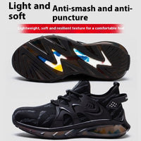 Steel Toe Cap Anti-smashing And Anti-penetration Soft Bottom Sports Anti-slip Safety Shoes