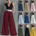Fashionable Versatile High-waisted Loose-fitting Solid-color Casual Pants