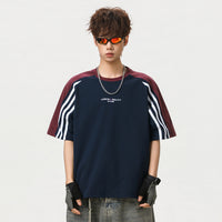 Pure Cotton Crew Neck Retro Raglan Short-sleeve T-shirt