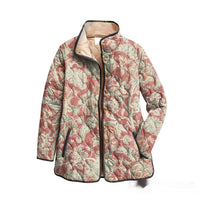 Women's Fashion Tuck Cotton Digital Printing Coat