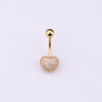 New Micro Inlaid Zircon Umbilical Ring