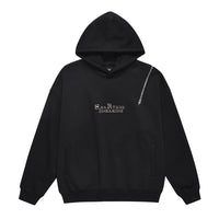 Men's Design Zipper Niche Metal Letter Hoodie