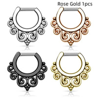 Mid-stem Titanium Nose Ring Piercing Jewelry