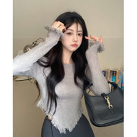 Fashionable Slim-fit Long-sleeve T-shirt Designed Specifically For Trendy Girls