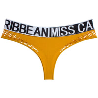 Women Seamless Sports Fitness Letter Cutout Mesh Low-waist Seamless Briefs