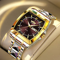 Square Wine Barrel Men's Steel Strip Waterproof Fully Automatic Watch