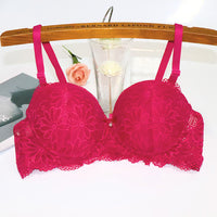 Women's Half Cup Lace Steel Ring Gathering Underwear