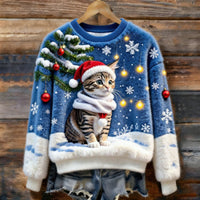 Women's Flannel Hoodie For Christmas, Autumn And Winter