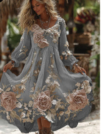 New Autumn American-Style Fashionable Casual Halloween Dress With Digital Print