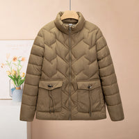 Women's Solid Color Short Thick Cotton Jacket