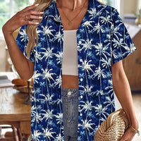 Casual Wild Plant Pattern Women's Short-sleeved Shirt