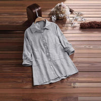 Cropped Casual Shirt With A Fitted Waist And Spliced Design