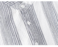 Cotton Breathable Casual Short Sleeve Simple Striped T-shirt