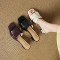 2026 Summer New Women's Sandals, Block Heel, European & American Minimalist Classic, Korean Style Open Toe Fashion Slides For Mothers
