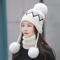 Plush Thick Windproof And Warm Knitted Hat