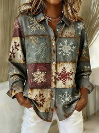 Check Print Women's Long Sleeve Shirt