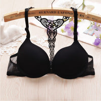 Pure Color Simple Glossy Sexy Girly Underwear With Y-strap