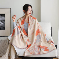 Age-reducing Yellow Cashmere-like Thick Warm Scarf